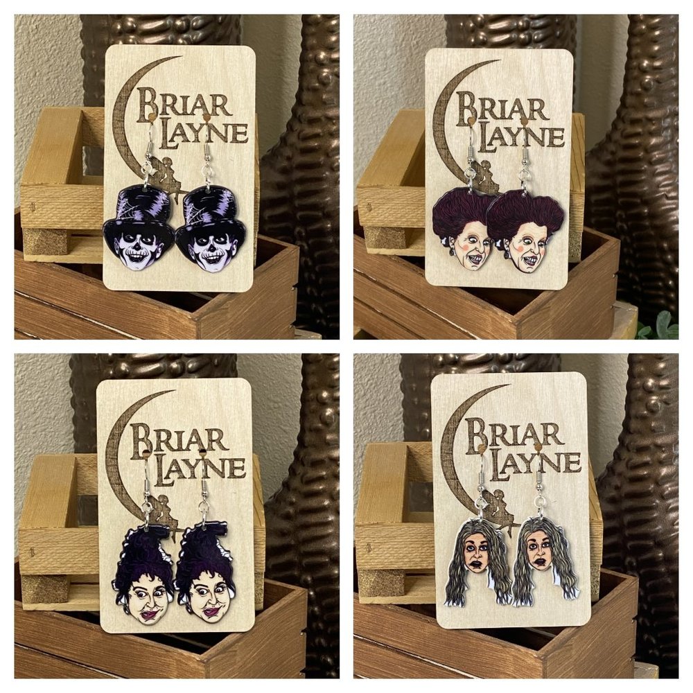 10 Piece Woman's Dangle Halloween Earrings Lot For Selling At Craft Show